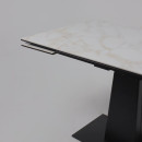 Стол AV 2119, МДФ+керамика, раздвижной 1200 (1800)*800 белый, глянцевый CARLA LARKIN /черный (119680) 