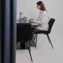 Стол AV 2119, МДФ+керамика, раздвижной 1200 (1800)*800 серый, матовый LARKA GREY/черный (119677) 