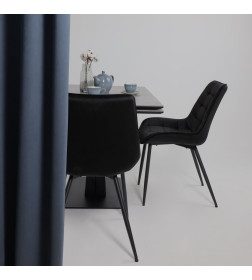 Стол AV 2119, МДФ+керамика, раздвижной 1200 (1800)*800 серый, матовый LARKA GREY/черный