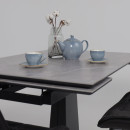 Стол AV 2119, МДФ+керамика, раздвижной 1200 (1800)*800 серый, матовый LARKA GREY/черный (119677) 