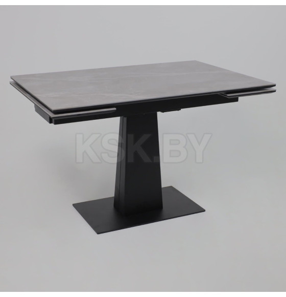 Стол AV 2119, МДФ+керамика, раздвижной 1200 (1800)*800 серый, матовый LARKA GREY/черный (119677) 