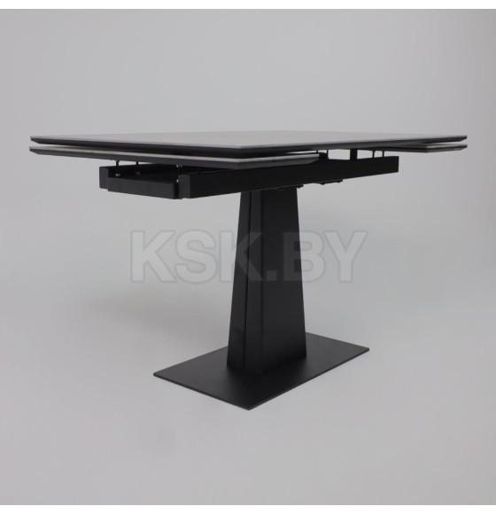 Стол AV 2119, МДФ+керамика, раздвижной 1200 (1800)*800 серый, матовый LARKA GREY/черный (119677) 