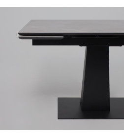 Стол AV 2119, МДФ+керамика, раздвижной 1200 (1800)*800 серый, матовый LARKA GREY/черный