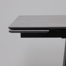 Стол AV 2119, МДФ+керамика, раздвижной 1200 (1800)*800 серый, матовый LARKA GREY/черный (119677) 