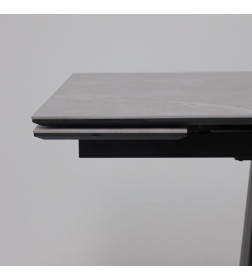 Стол AV 2119, МДФ+керамика, раздвижной 1200 (1800)*800 серый, матовый LARKA GREY/черный