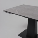 Стол AV 2119, МДФ+керамика, раздвижной 1200 (1800)*800 серый, матовый LARKA GREY/черный (119677) 