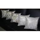 Подушка декоративная MATEX LUXURY. ВОЛНЫ. Размер: 40x40 Цвет: Золотой, светло-серый (42-709) 