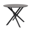 Стол МЕХИКО, пластик премиум 3Д, 950 мм, Камень черный/ Черный матовый (120557) 