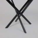 Стол МЕХИКО, пластик премиум 3Д, 950 мм, Мрамор белый/ Черный матовый (120558) 