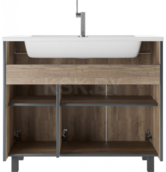 Тумба напольная Домино Dolche Dark 100 под умывальник Modul DD5402T (DD5402T) 