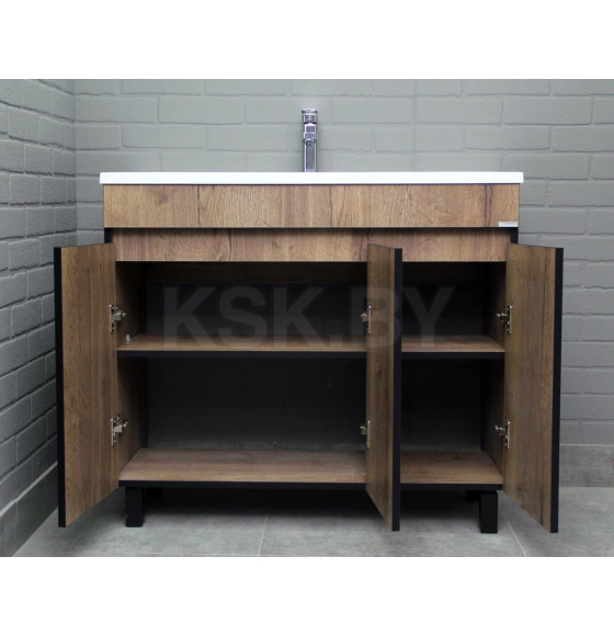 Тумба напольная Домино Dolche Dark 100 под умывальник Modul DD5402T (DD5402T) 