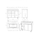 Тумба напольная Домино Dolche Dark 100 под умывальник Modul DD5402T (DD5402T) 