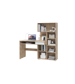 Стол компьютерный "Бэйсик" (дуб бунратти/белый) МЛК 640-0102-021