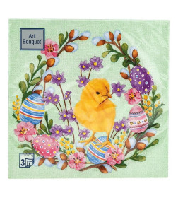 Салфетки декоративные 33 х 33 см, 3 слоя, (20 шт) "Пасхальный сюрприз" Home Collection Classic