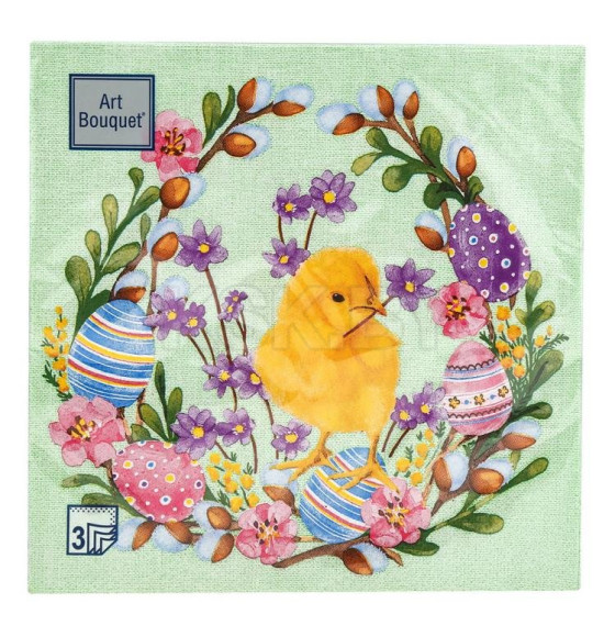 Салфетки декоративные 33 х 33 см, 3 слоя, (20 шт) 