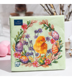 Салфетки декоративные 33 х 33 см, 3 слоя, (20 шт) "Пасхальный сюрприз" Home Collection Classic
