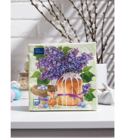 Салфетки декоративные 33 х 33 см, 3 слоя, (20 шт) "Пасхальный кулич" Art Bouquet