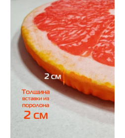 Подушка для сиденья "Грейпфрут" 33x33 см (оранжевый, красный) MATEX FRUTIS 30-843