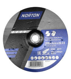 Диск зачистной по металлу и нержавеющей стали  230х6,4х22мм NORTON