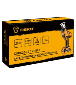 Пила сабельная аккумуляторная DEKO DKRS20-Li 083-1059
