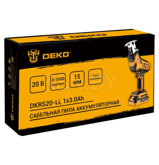 Пила сабельная аккумуляторная DEKO DKRS20-Li 083-1059 (083-1059)