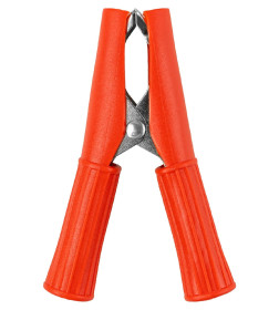 Зажим "крокодил" ЗКИ 30А 75 мм в изоляции красный (10 шт.) TDM SQ0541-0015