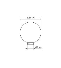 Рассеиватель шар ПММА 250 мм золотой призма (резьба А 85) TDM SQ0321-0247