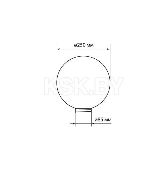 Рассеиватель шар ПММА 250 мм золотой призма (резьба А 85) TDM SQ0321-0247 (SQ0321-0247) 