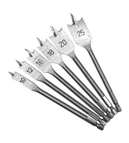 Набор сверл по дереву 10-25 мм (6 шт.) VERTEXTOOLS 0282-06