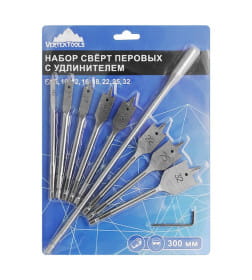 Набор сверл по дереву 10-25 мм (6 шт.) VERTEXTOOLS 0282-06