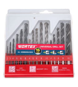 Набор сверл (16 шт.) WORTEX WDBS000U11614