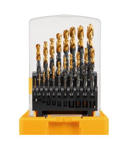 Набор сверл по металлу 1-10 мм HSS-Tin Golden Tip (19 шт.) Denzel 72321