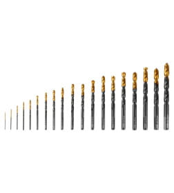 Набор сверл по металлу 1-10 мм HSS-Tin Golden Tip (19 шт.) Denzel 72321