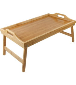 Поднос-столик бамбуковый с ручками прямоугольный 50,5х30х6.5 см BAMBOO PERFECTO LINEA 38-503065