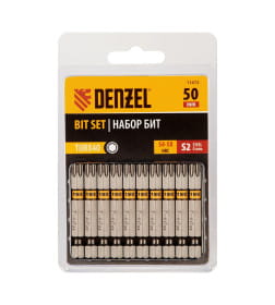 Бита TORX 40х50 мм сталь S2, шестигранный профиль (10 шт.) Denzel 11672