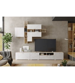 Тумба "Скайлайн" 900 мм (дуб сонома светлый/белый) МЛК 630-0693-74