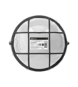 Светильник НПБ1302 черный круг с решеткой 60Вт IP54 TDM SQ0303-0033