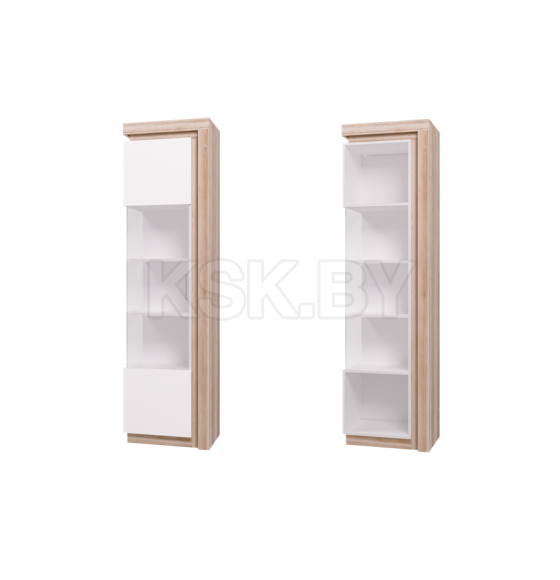 Шкаф-витрина Люмен 05 (белый снег/дуб сакраменто) Ижмебель 2001105-458 (2001105-458) 