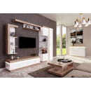 Шкаф-витрина Люмен 05 (белый снег/дуб сакраменто) Ижмебель 2001105-458 (2001105-458) 