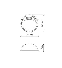 Светильник НПБ1107 белый круг ресничка 100Вт IP54 TDM SQ0303-0055