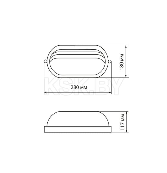 Светильник НПБ1207 черный овал ресничка 100Вт IP54 TDM SQ0303-0058 (SQ0303-0058) 