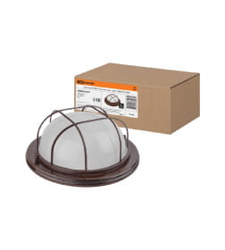 Светильник НПБ1102 венге круг с решеткой 100Вт IP54 TDM SQ0303-0427