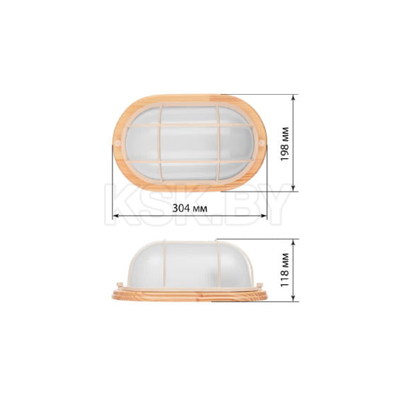 Светильник НПБ1202 сосна овал с решеткой 100Вт IP54 TDM SQ0303-0438 (SQ0303-0438) 