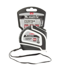 Рулетка  5м х 19мм двухкомпонентный корпус, автоматическая фиксация Autostop PRO Matrix 32551