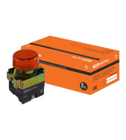 Лампа сигнальная SB2-BV64 с подсветкой 230 В LED, 22 мм, красный, IP40 TDM SQ0702-0046
