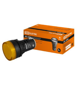 Лампа AD-22DS (LED) матрица 22 мм желтый 36В AC/DC TDM SQ0702-0025