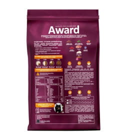 1+1 AWARD STERILIZED ADULT. Полнорационный сбалансированный сухой корм для взрослых стерилизованных кошек с  белой рыбой с добавле