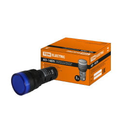 Лампа AD-16DS (LED) матрица 16 мм синий 36В AC/DC TDM SQ0702-0064