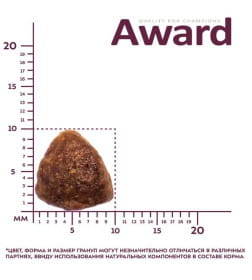 1+1 AWARD STERILIZED ADULT. Полнорационный сбалансированный сухой корм для взрослых стерилизованных кошек с  индейкой и курицей с 