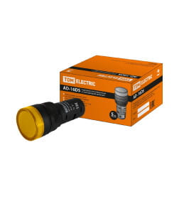 Лампа AD-16DS (LED) матрица 16 мм желтый 36В AC/DC TDM SQ0702-0062